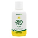 Natures Plus Liquid Sunshine Vitamin D3- 5000 IE, 16 fl oz - Lækker Tropical Citrus Flavor - Knoglesundhed, hjerte sundhed & immunsystemet Support - Gluten Free - 32 Servere