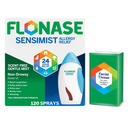 Flonase sensitivitet Allergi Relief Nasal Spray - Non-Drowsy 24HR lang holdbarhed Allergi Relief med fine, Scent- Free Mist - 120 spray Plus Bonus pakke af væv