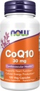 Now Foods Supplements, CoQ10 30 mg, Pharmaceutical Grade, All- Trans Form produceret ved gæring, 120 Veg Kapsler