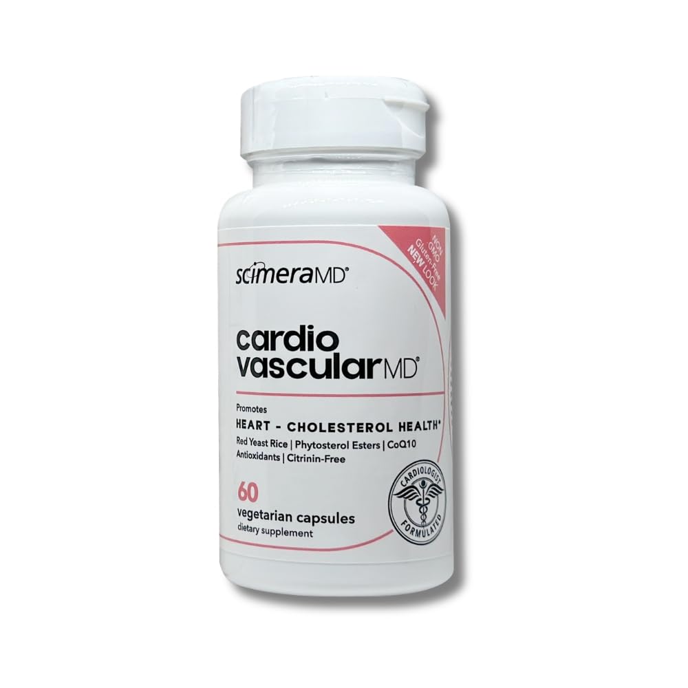 ScimeraMD ® CardiovascularMD Rød gær ris supplement med Phytosterol Ester og CoQ10 for hjerte sundhed og Cholesterol Support, 60 CT