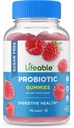 Lifeable Sugar Free Probiotics - Great Tasting Natural Flavor Gummy Supplement Chewable - GMO Free, Vegetar, Gluten Free - for Gut Sundhed og immunforsvar - for voksne, Mænd, Kvinder - 90 Gummies