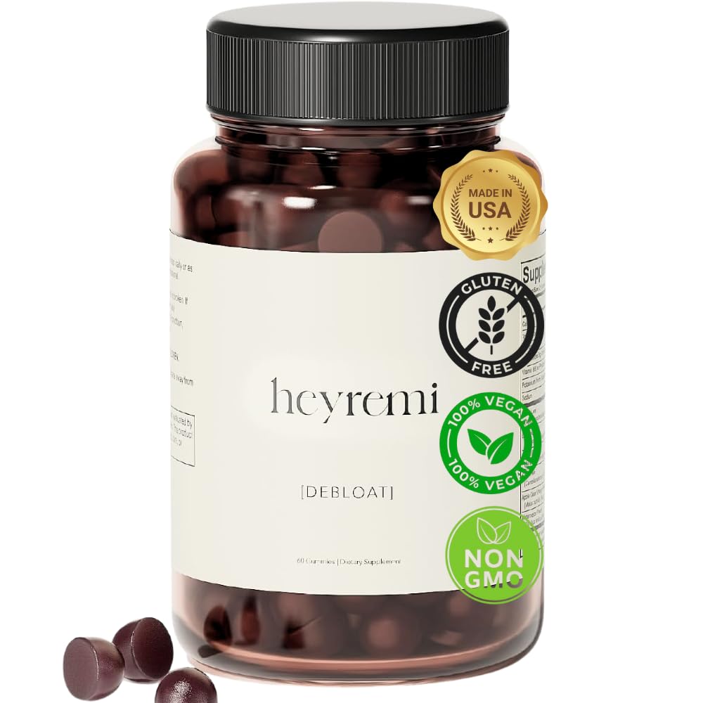 Debloat Gummies - Hurtig Bloating og Gas Relief- Herbal fordøjelsesstøtte med Apple Cider Vinciture, Mælkebøtte og Green Tea-Feel Lighter, Komfortabel og energiseret - 60 Gummies