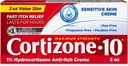 Kortison 10 Maksimal styrke sensitiv hud Anti- Itch Cream, 1% Hydrocortison, 2 oz.