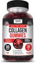 Kaya Naturals Collagen Gummies for mænd og kvinder Supplement Supplement 124; Nature Made Gummies - 1000 mg hydrolyseret Collagen, C-vitamin, Selenium & Biotin, Strawberry Flavor - 60 Count Gummies