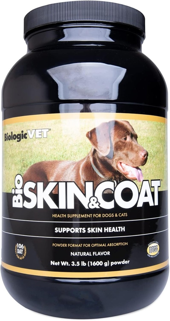 Flora - BioSKIN&Coat Formula - Premium Cat & Dog Supplement for Pets with Food Intolerances - Offers Immune Support - Contains Biotin, Zinc, Bromelain & More - 3.5 lb.