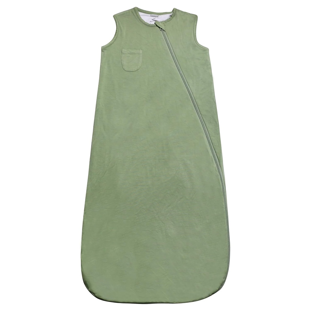 Sleep Sack Super Soft Rayon Lavet af Bambus sovepose (0.5 TOG) til Babyer og Toddlers Varmere Sommer / Forårsaftener - Afvaskelig & Breathable Fabric Green M (18-36 måneder)
