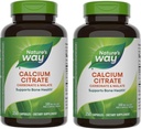 Nature 's Way Calcium Citrate, 500 mg Calcium per 2- Capsule Serving, for ben sundhed & muskelfunktion *, Blend of Citrate, Carbonate & Malate, Gluten Free, 250 Kapsler (Packaging May Vary) - 2 Pack