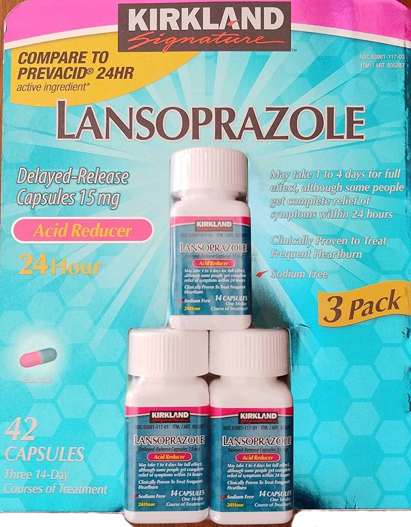 Kirkland Signature Lansoprazol 15 mg.