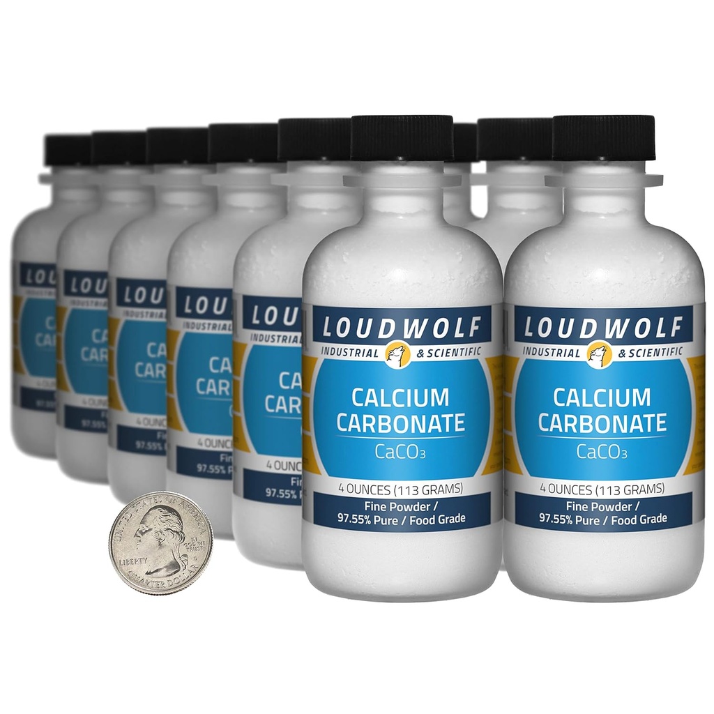 Calciumcarbonat / 3 pund / 12 flasker / 97, 55% Pure Food Grade / Fine Powder