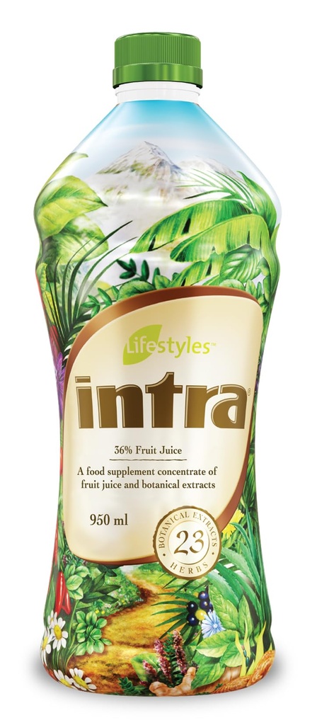 Intra Lifestyles Herbal Juice Drink – Botanical Beverage for Immune and Energy Support – 23 Botanical Extracts – Made in Canada 1 Bottle 950 mL (32 fl oz)