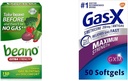 Beano Food Enzyme Kosttilskud: 124; Help Digest Gas- Causing Foods: 124; 150 tabletter & Gas- X Maksimal styrke Gas Relief Softels med Simeticone 250 mg for Bloating Relief - 50 Tæl