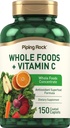 Piping Rock Hele fødevarer C-vitamin 124; 150 Caplets • 124; Superfood Blend • 124; Vegetar, Non- GMO, Gluten Free Supplement
