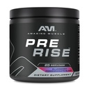 Amazing Muscle Pre Rise Budd124; Pre- Workout Powder supplement med Koffein & Beta- Alanine for mænd & Kvinder Budd124; 25 Servering (25 Servere, Blåbær Pomegranat Blast)