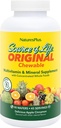 Natures Plus Kilde of Life Voksen Chewable Multivitamin - 90 Vegetarisk Wafers - Apple Kanel Flavor - Natural Whole Foods Supplement - Samlet sundhed, energi - Gluten- Free - 45 Serveringer