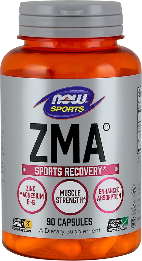 Now Foods ZMA 800 Mg Capsules, 90 Ct