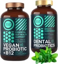 Vegansk probiotisk Plus B12 og oral probiotisk Mint Forbedret probiotisk Bundle