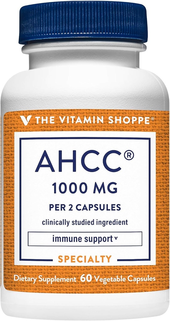 Vitamin Shoppe AHCC - 500 MG - til immunforsvar (60 Veggie kapsler)