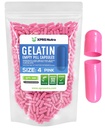 XPRS Nutra Størrelse 4 Tomme kapsler - 500 Tomme Gelatine kapsler - Pille Gelcaps - DIY Capsule Fyldning - Pure Bovin Pill Gel Caps (Pink)