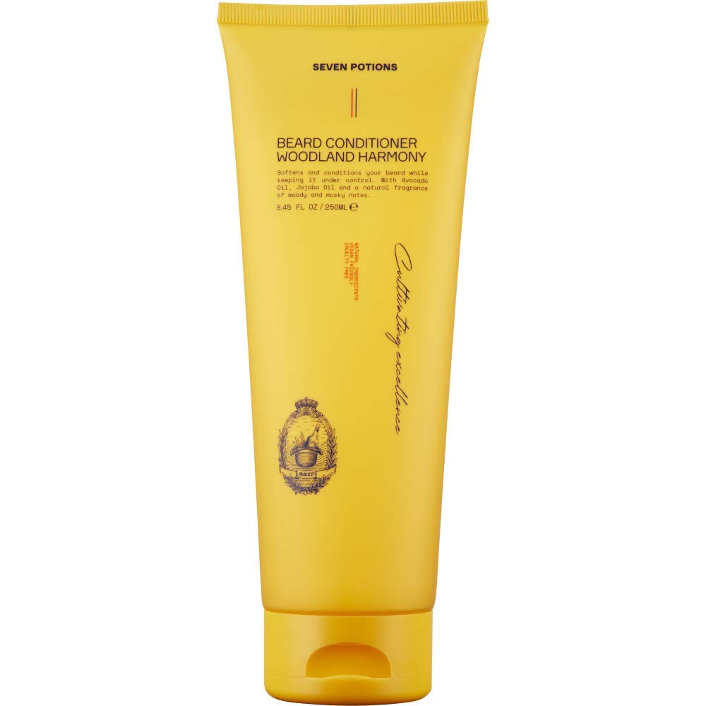 SEVEN POTIONS Beard Conditioner for mænd - Prevents Beard Itch and Dandruff - Natural, Vegan, Cruelty Free (Woodland Harmony, 8.45 FL OZ)