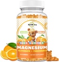 Magnesium Complex Gummies for Kids & Adults- Magnesium Glycinate Supplement- Support Calm Stress Relief, Bones, Mood Vegan- Sugar- Free Orange Flavor, 60 Gummies