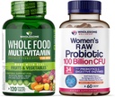 Grossome Wellness Food Multivitamin til mænd + Dr. Formuleret Raw Probiotika til kvinder 100 Millioner CFU 'er Bundle