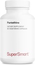 Supersmart - Pantesin Pantethine 600 mg per dag (pantothensyre) - Aktiv vitamin B5 supplement - 124; Non- GMO & Gluten Free - 90 Vegetariske kapsler
