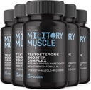 rize laboratorier Mænd militære muskel, Alle naturlige kost supplement til at forbedre ydeevne, Kapsler fremme Stamina og energi - pakke med 5 (300 Kapsler)
