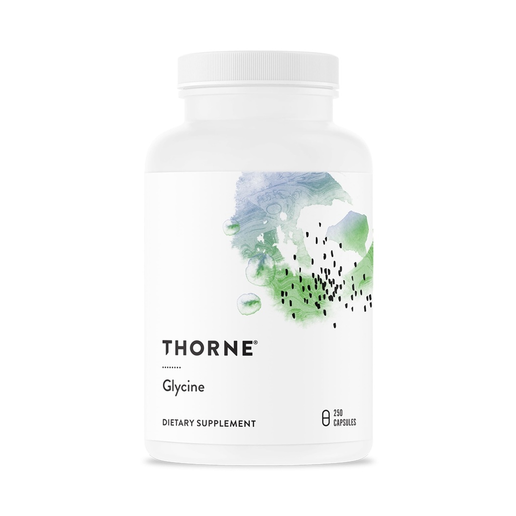 THORNE - Glycin - Aminosyretilskud til afvænning, afgiftning og muskelfunktion * - 250 kapsler