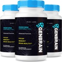 rize laboratorier GenBrain Memory Supplement, GenBrain Extra Strength Brain Support Capsules, GenBrain Advanced Memory Complex, GenBrain Pure All- Natural Pills, Gen Brain Anmeldelser (180 Kapsler) (Pack of 3)