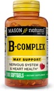 MASON NATURAL Vitamin B, Complex, 300, Day Supply, for Normal Nerve Support and Energy Metabolisme, 100 Softgels (pakke med 3)
