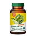 MegaFood Vitamin D3 5000 IE (125 mcg) - Vegetarisk Kosttilskud med vitamin D3 K2 - Understøtter knogler, tænder, muskler og immunforsvar - Certificeret ikke- GMO - 60 Mini kapsler, 60 Servering