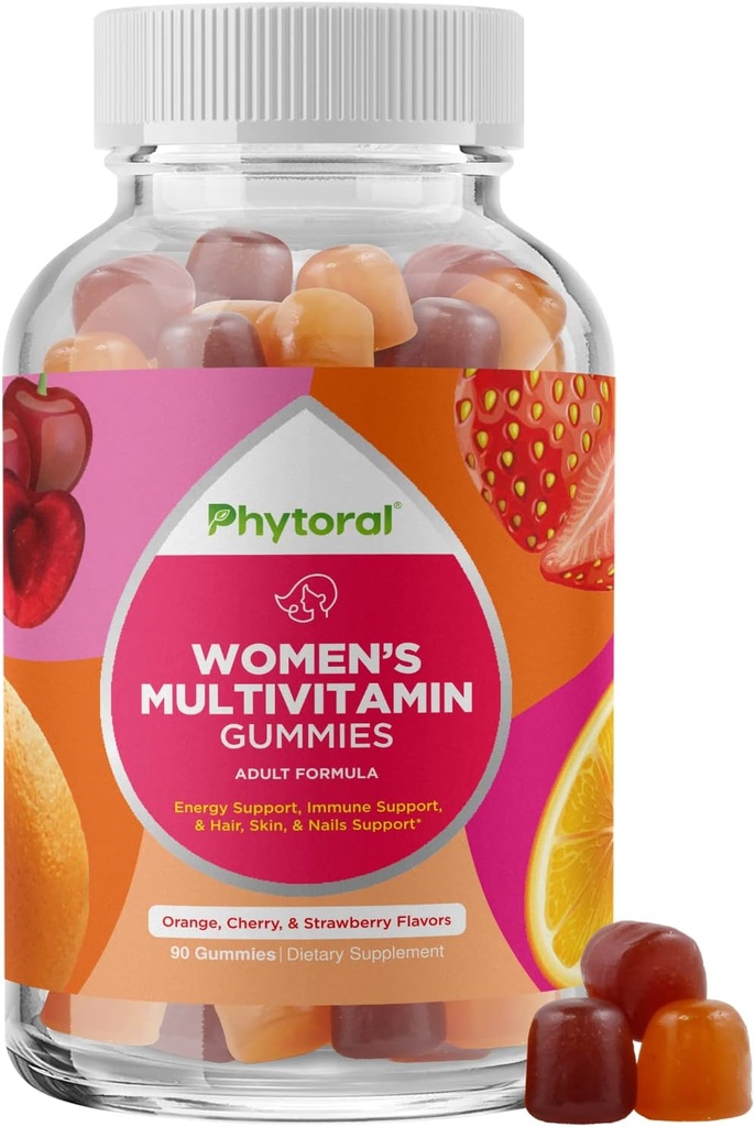 Dame Multivitamin Gummy Vitamin til voksne - Natural Multivitamin til kvinder Gummies og Natural Immunsystem Booster - Dame Gummies Voksne Komplet med zink
