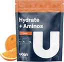 UCAN Hydrate + Aminos, Orange 20 Serveringspose, Keto, Sugar- Free Electrolyte + Muscle Recovery, Essential Electrolytes + EAA & BCAA, Non- GMO, Vegan, for løbere, Gym-Goers, Performance Atletes