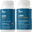 Dr. Tobias Lung Health & Lever 21 Day Cleanse for Lung and Liver Cleanse & Detox med C-vitamin, Butterbur, Quercetin, Solarplast, Artichoke, Milk Thistle
