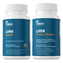Dr. Tobias Lung Health & Lever 21 Day Cleanse for Lung and Liver Cleanse & Detox med C-vitamin, Butterbur, Quercetin, Solarplast, Artichoke, Milk Thistle