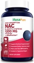 NusaPure N- Acetylcystein (NAC) 1200mg 180 Veggie Caps (Vegetarisk, Non- GMO, Gluten Free) Bioperine