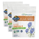 Livets have 100% Organic Ground Flax Seed, Cold Milled Premium Golden Flaxseed Meal for Women and Men, 2g Omega 3, Lignans, 3g Fiber, 3g Protein, One Ingredient, Konserveringsfri, 28 Servering (Pack of 3)