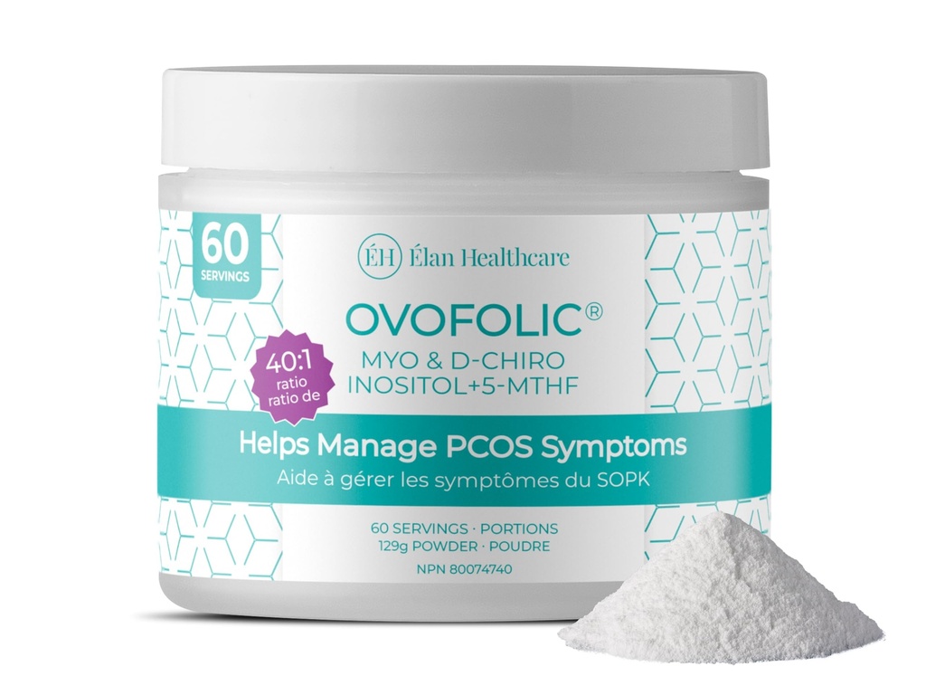 PCOS Supplement for kvinder - Boost Fertilitet, Hormonal Balance, og PCOS Support - Myo-Inositol, D-Chiro Inositol, Active Folate - High Potence PCOS Kosttilskud (60 Servere, 129g Jar)