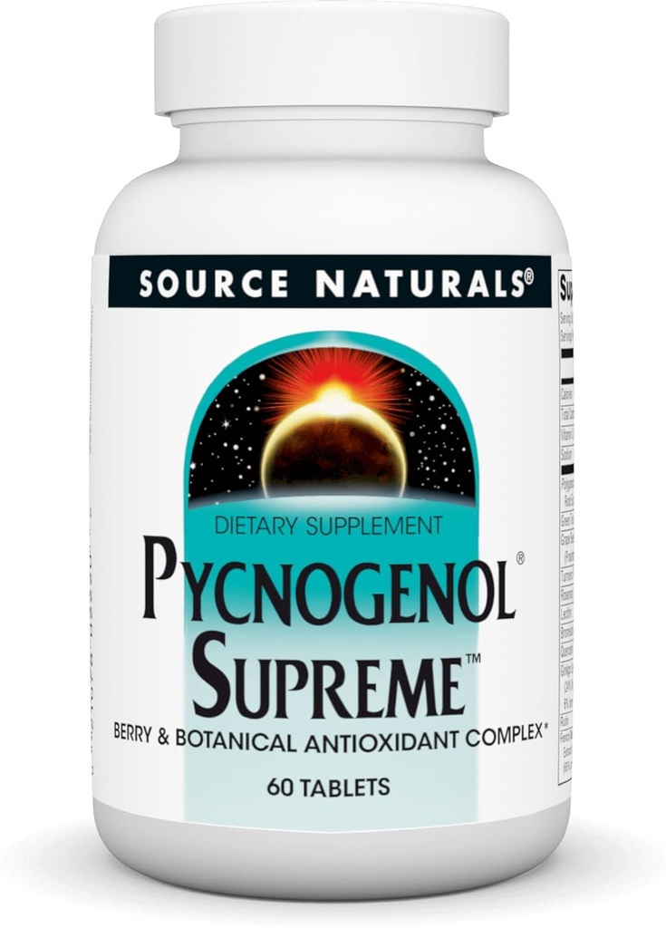Source Naturals Pycnogenol Supreme, Berry & Botanisk Antioxidant Complex * - 60 tabletter
