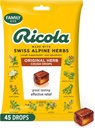Ricola Original Herb Hoste Drops, 45 Greve, Hoste suppressant & Halsen Leasing Drops med naturligt sourced menthol, Tilfredsstillende Herbal Smag til hoste & Hals Irritation Symptomer Relief