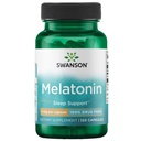 Swanson Melatonin - urtetilskud - søvn og afslapning - (120 kapsler, 3 mg hver)