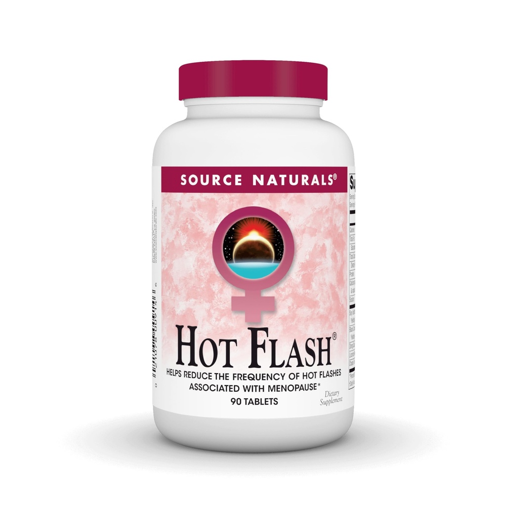 Kilde Naturals Hot Flash, hjælper med at reducere hyppigheden af Hot Flashs * - 90 tabletter