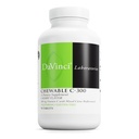 DaVinci Labs Chewable C- 300 - C-vitamin supplement til støtte immunforsvar, Cholesterol og kollagen produktion - med C-vitamin, Pektin og mere - Glutenfri - Cherry Flavor - 90 Vegetariske tabletter