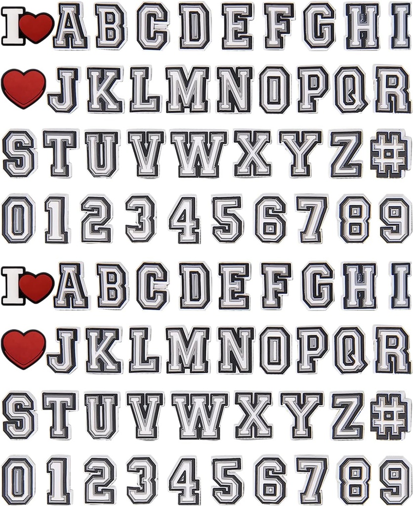 Brev Charms til sko, Voksen Sko Charms Brev Sko Dekoration Charms til drenge og piger