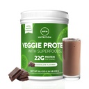 MRM Nutrition Veggie Protein with Superfoods against 124; Chocolate Flavored Measures 124; 22g Complete Protein Measures 124; Over 8,8g Essential Aminosyrer Measurement 124; 13 superfoods Measurement Measurement 124; with Omega 3s and Omega6s Measurement Measurement