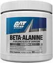 GAT SPORT Beta Alanine Powder Unflavored, 200 Bedste, Endurance, Performance, Scoop Inkluderet, 100 Servere