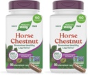 Nature's Way Horse Chestnut Extract, Premium Extract, Promotes Healthy Leg Veins*, 250 mg per Serving, Vegan, 90 Capsules, (Pack of 2), (Packaging May Vary)
