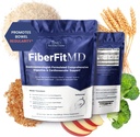 1MD Nutrition FiberFitMD - for Potent fordøjelsesmiddel & kardiovaskulær support - Health Supplement for kvinder & mænd - High Fiber Powder - 30 dage