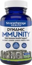 Stonehenge Health Dynamic Immunity Daily Supplement 10- in-1 Immunboostere Zink, Elderberry, Echinacea, Vitamin C & Probiotic L. Acidophilus - understøtter immunsystem & luftvejssundhed, 60 kapsler