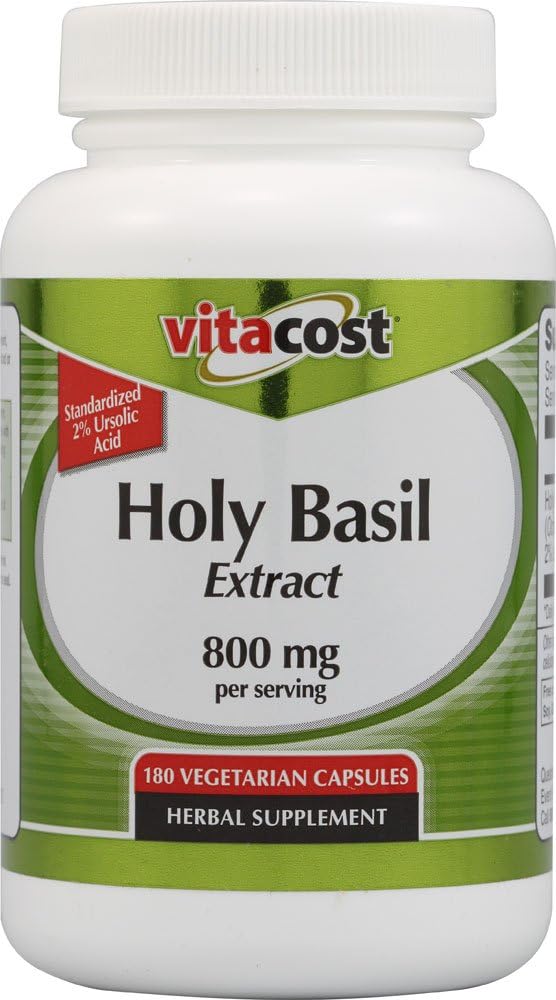 Vitacost Holy Basil Extract - 800 mg per servering - 180 vegetariske kapsler